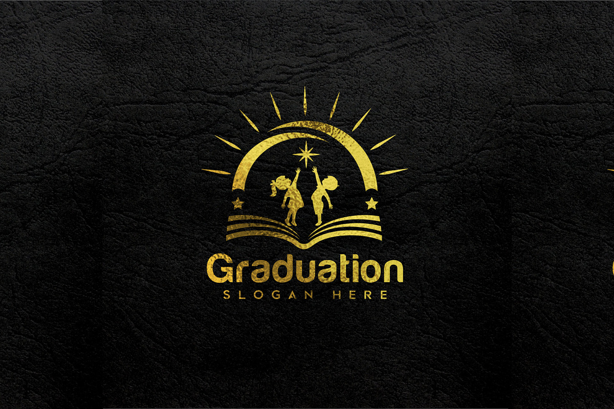 Graduation logo Kids Reaching star, an Education Illustration by Master Design (Photo 3 of 3)