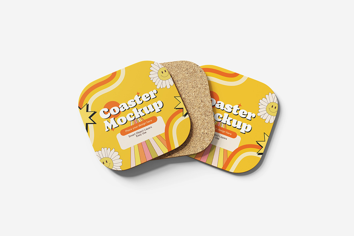 Coaster Mockup, a Product Mockup by Indah (Photo 2 of 6)