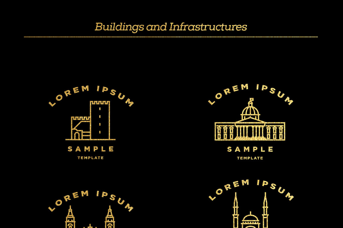 75 Linear Logo Templates, a Branding & Logo Template by Kursat Unsal (Photo 6 of 9)
