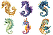 Magical Seahorse Ocean Art Bundle, an Illustration by Pixels.Craft (Thumbnail 7 of 7)