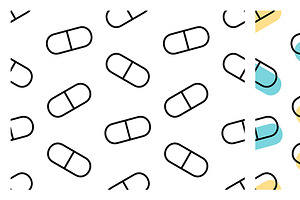 Pills Seamless Pattern