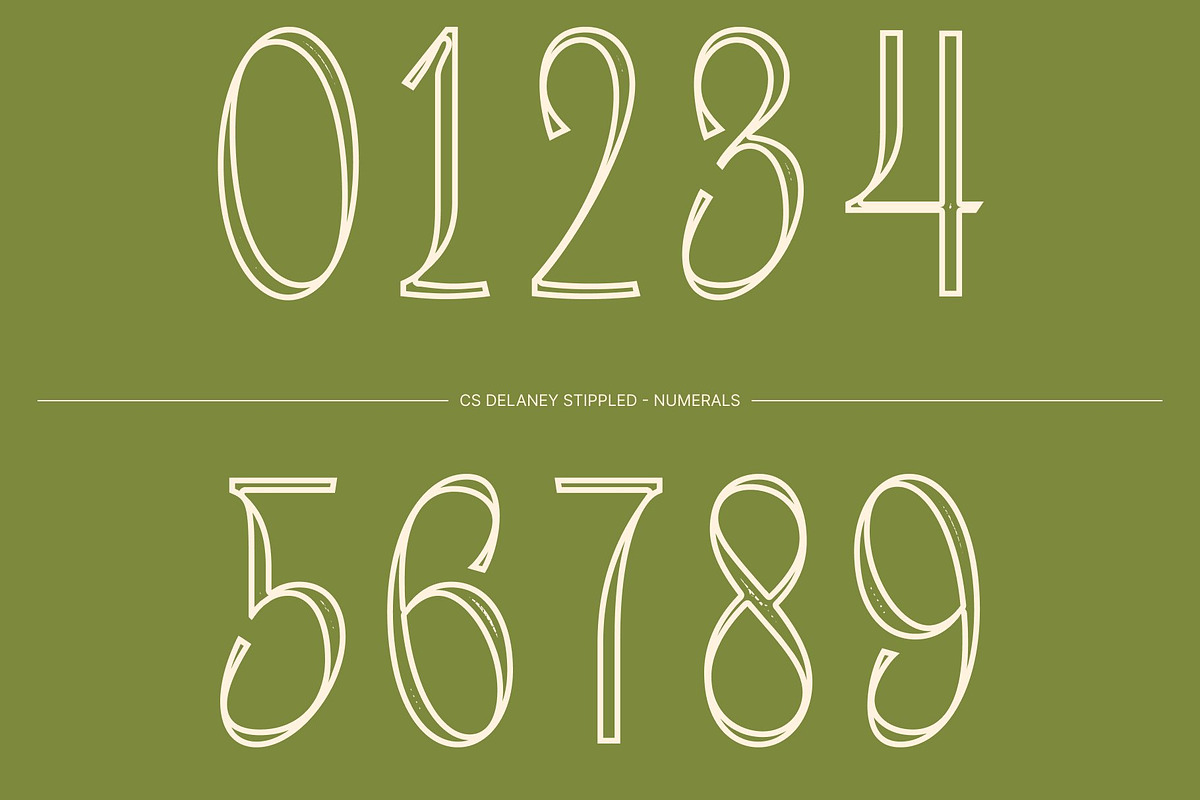 CS Delaney Stippled, a Sans Serif Font by Craft Supply Co. (Photo 6 of 8)