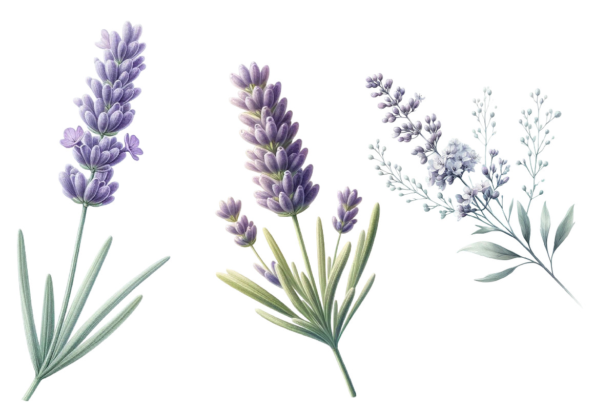 Watercolor lavender Clipart, an Illustration by Designworld (Photo 4 of 5)