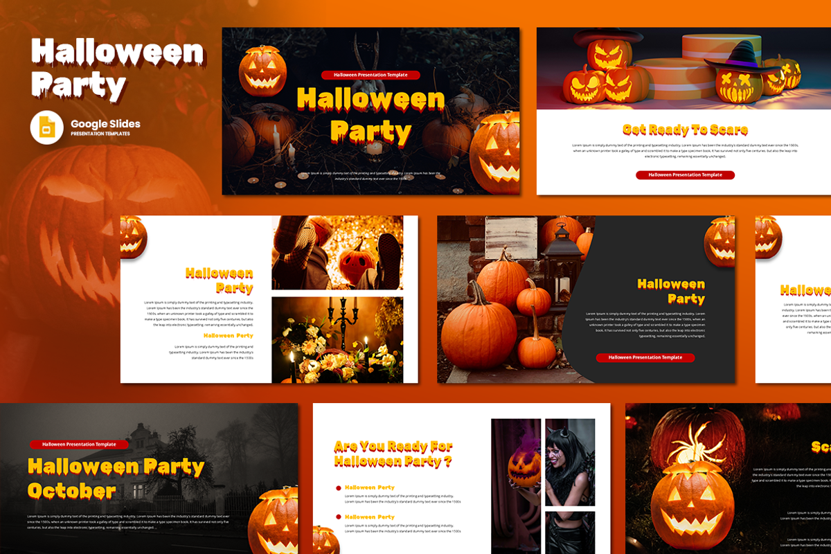 Halloween Party - Google Slides, a Presentation Template by Iqsiart Studio (Photo 1 of 3)
