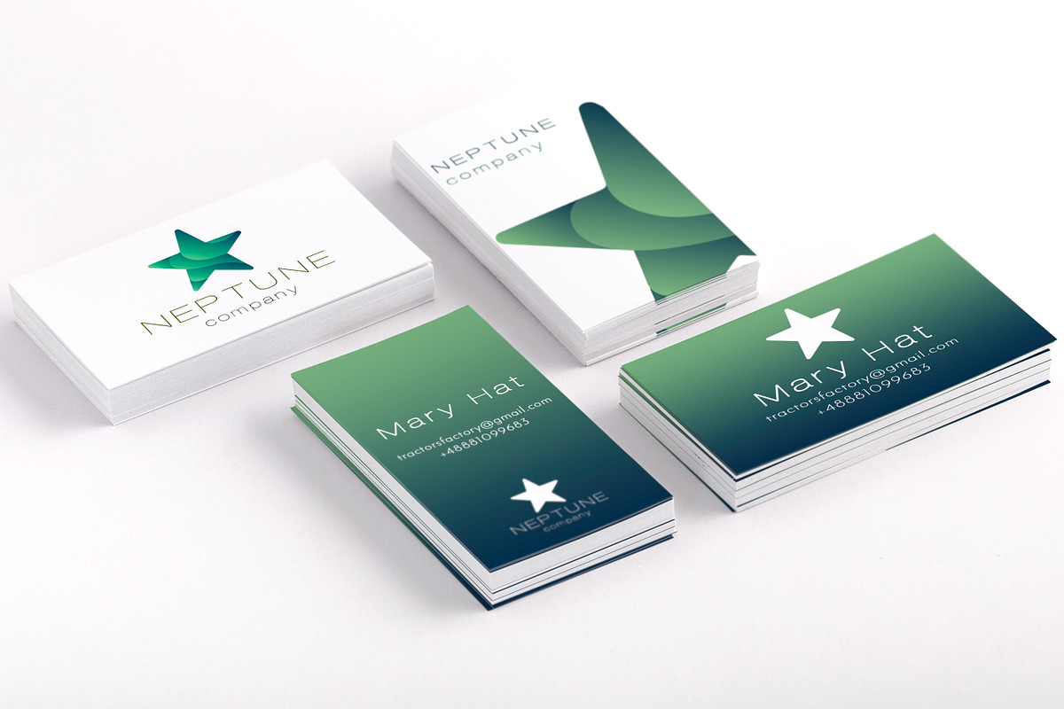 Star with gradient waves - Logo temp, a Branding & Logo Template by MaryHat Shop (Photo 3 of 6)