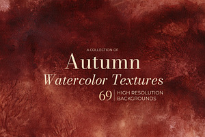 69 Autumn Watercolor Textures