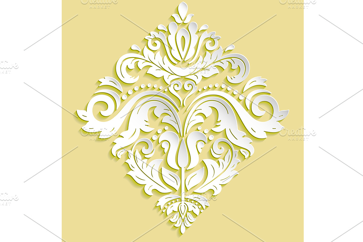 Oriental Vector Pattern With 3D, a Decorative Illustration by FineArtStudio (Photo 1 of 3)