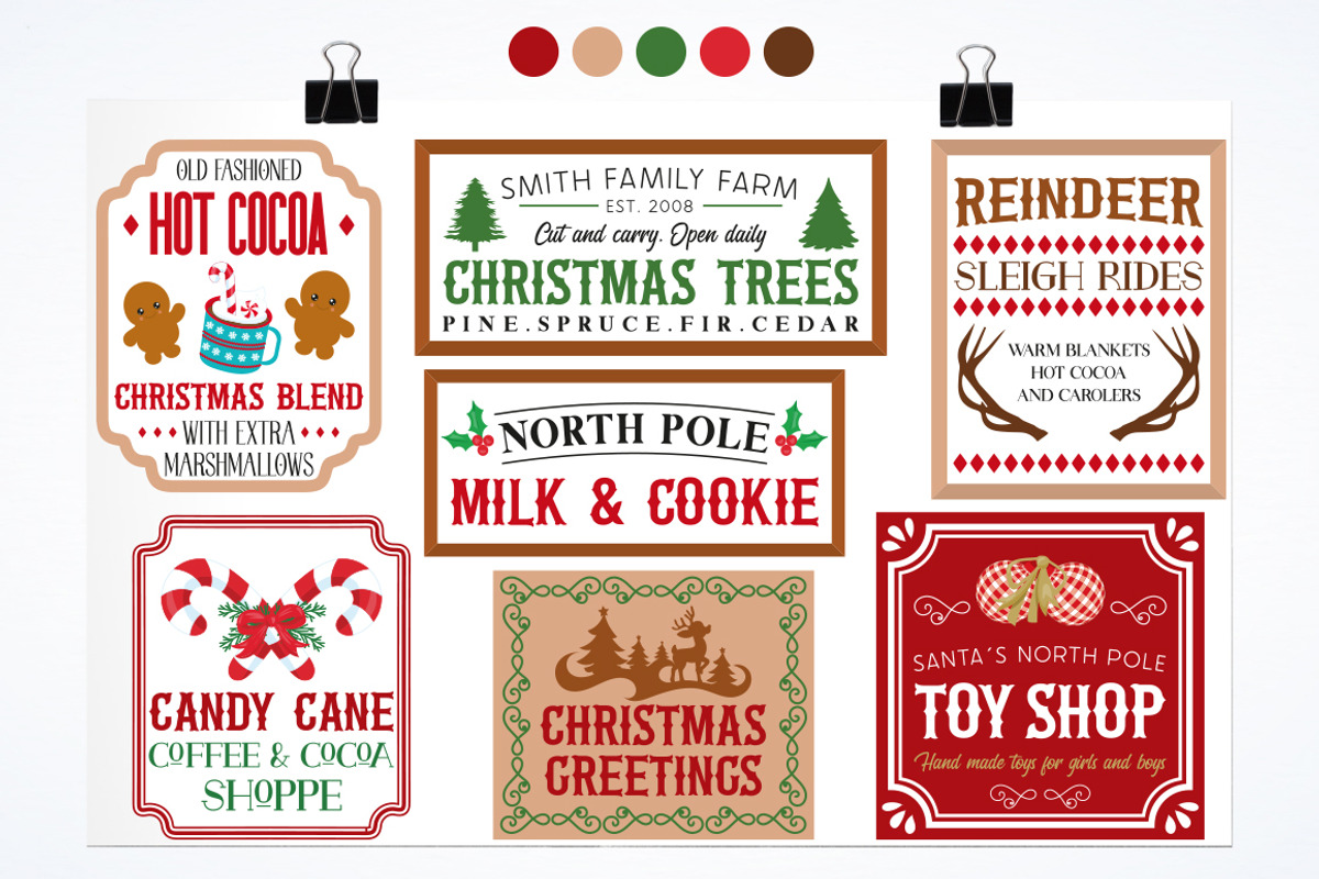 Christmas Sign, an Illustration by PrettyBundles (Photo 2 of 4)
