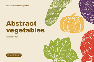 Vegetable illustrations, a Food Illustration by Zhuna