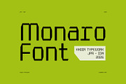 Monaro - Monospaced Font, a Sans Serif Font by Khoir (Thumbnail 1 of 9)