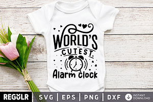 Worlds Cutest Alarm Clock SVG