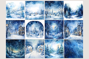 Beautiful Blue Christmas Backgrounds