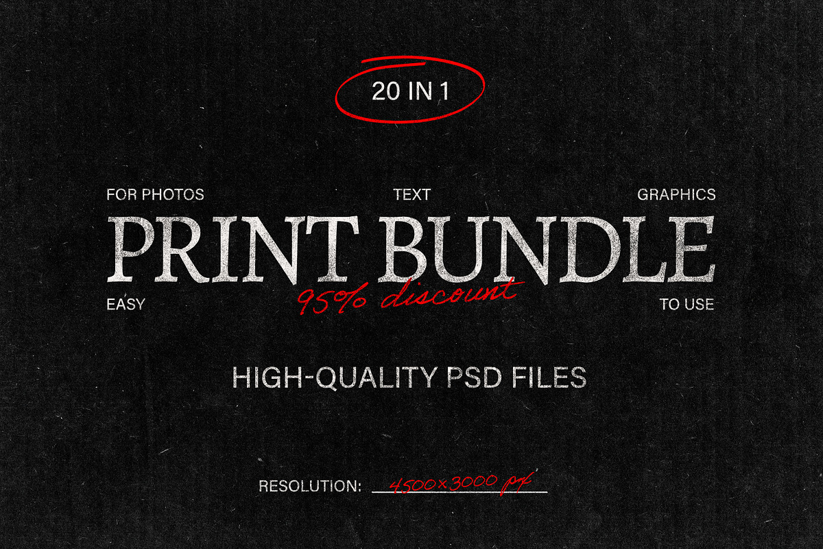 20-in-1 Print Text Effects Bundle, a Layer Style Add-On by pixelbuddha.net (Photo 1 of 23)