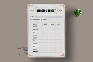 Wedding Budget Template, a Stationery Template by MightyDesign