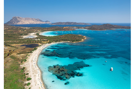 Aerial view of white sandy beach, a Nature Photo by den-belitsky
