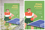 Ping-pong tournament posters set, a Sport Illustration by Good Studio (Thumbnail 4 of 4)