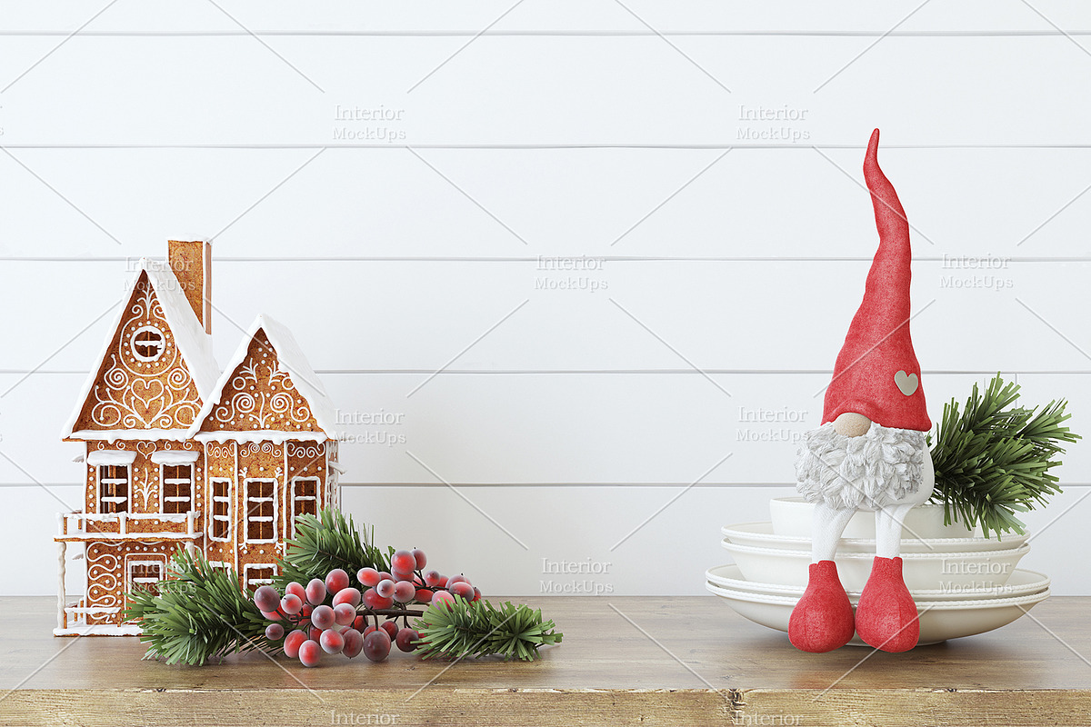 Christmas mockup., a Poster Template by MyHomeMockups (Photo 2 of 7)