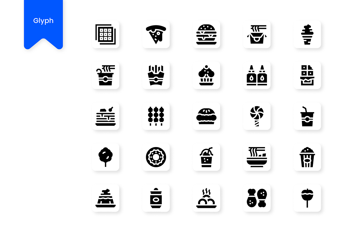 Fast food Icons, a Duotone Icon by HacaStudio (Photo 3 of 3)