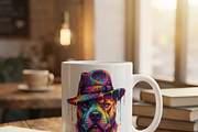 Colorful Pitbull Fedora Art, a Shirt Mockup by Vector Stall (Thumbnail 15 of 15)