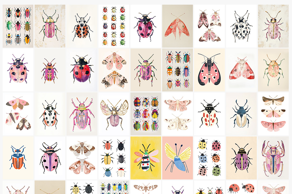 Whimsical Bugs Wall Art