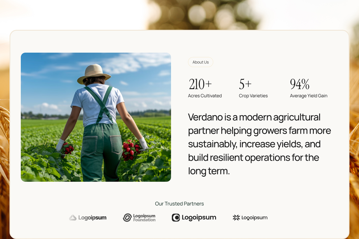 Agriculture Farming Framer Template, a Landing Page Template by Hammad Arif (Photo 2 of 4)