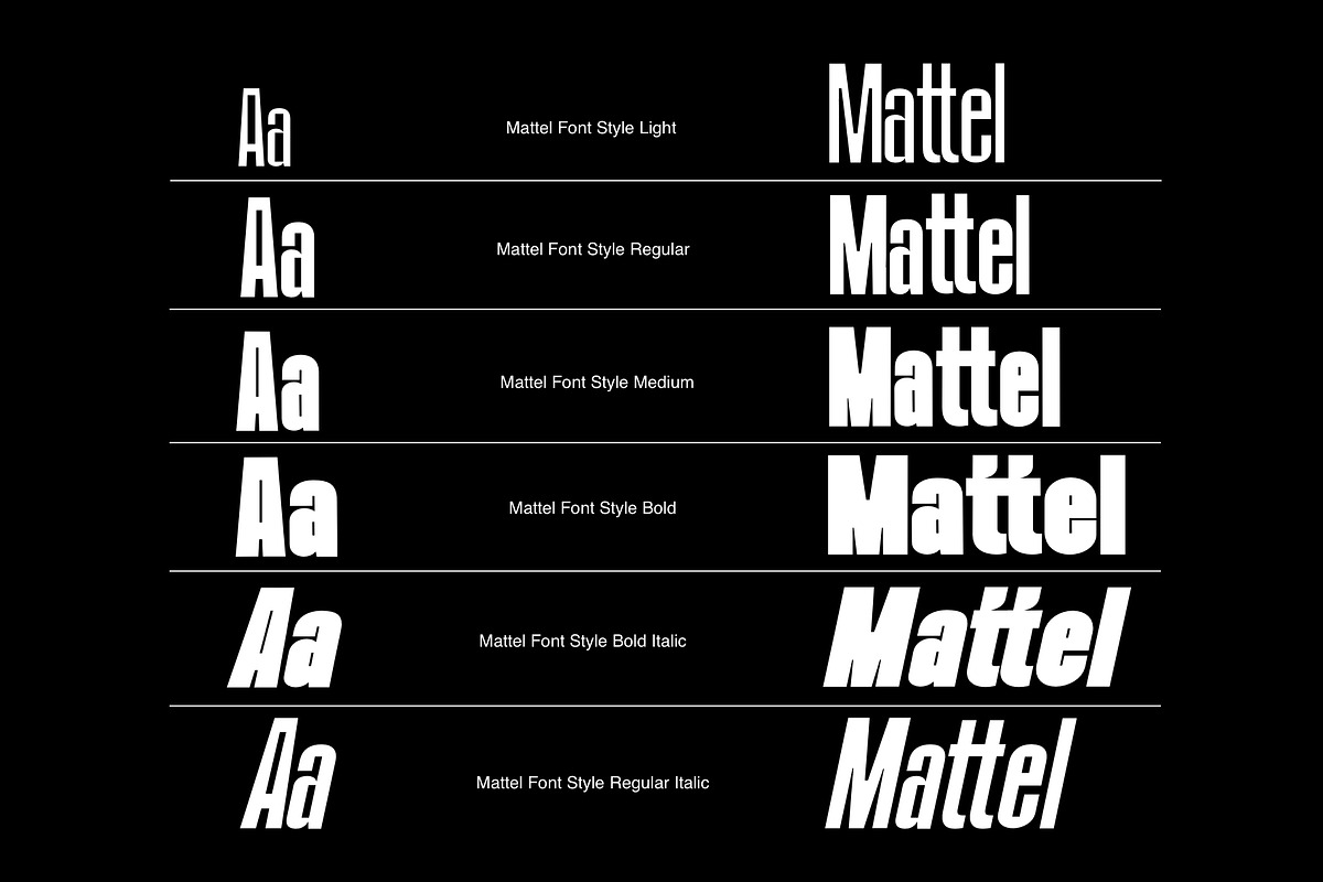 Mattel, a Sans Serif Font by HRDR (Photo 8 of 14)