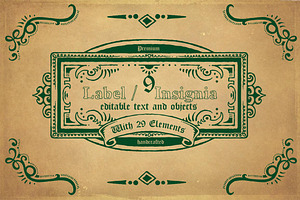 Retro Label / Insignia, an Object Graphic by NStudio