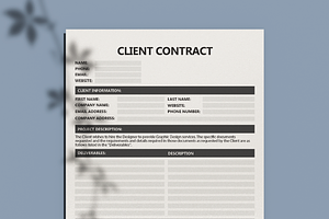 Client Contract - Fillable PDF