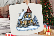 Whimsical Christmas Holiday Houses, a Seasonal Illustration by SVGArt (Thumbnail 5 of 5)