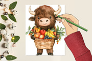 Autumn Bison Sublimation Clipart, an Illustration by CitraGraphics (Thumbnail 4 of 6)
