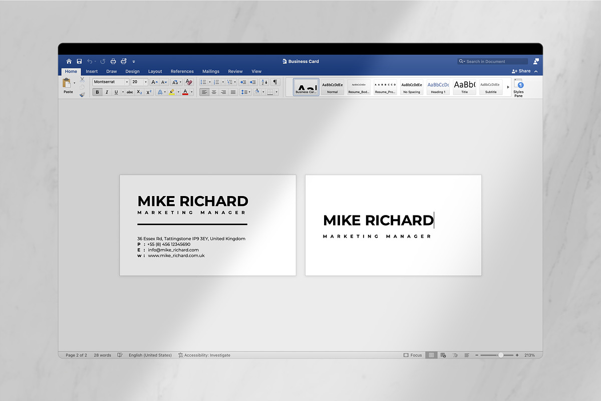 Black Resume and Business Card, a Resume Template by Lunaria (Photo 7 of 8)