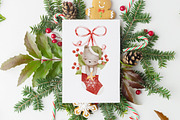 FUNNY CHRISTMAS watercolor set, an Animal Illustration by erasovas (Thumbnail 4 of 8)