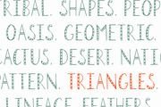 Geo Tribal | Hand-drawn Font, a Sans Serif Font by The Collective Studio (Thumbnail 3 of 9)
