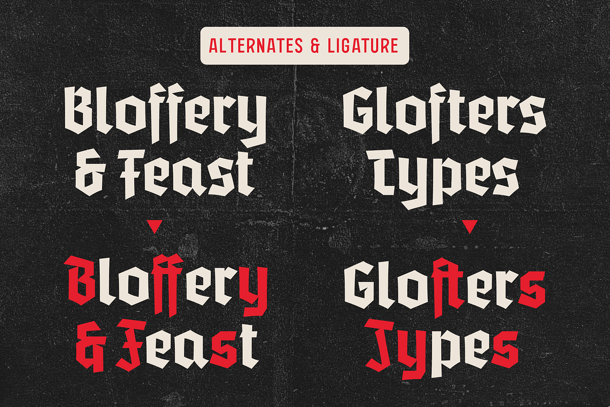 Glofters Blackletter Display Font, a Blackletter Font by Martype Co (Photo 6 of 11)