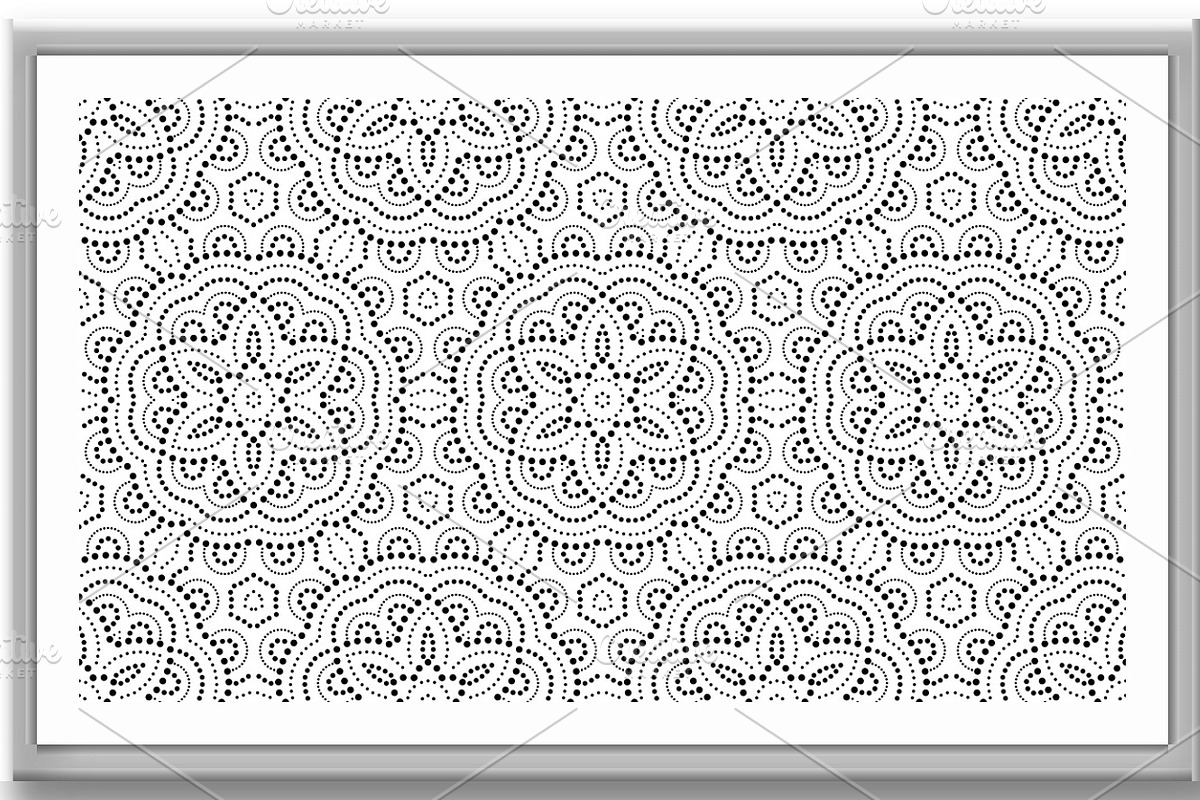 Flower geometric pattern with dots, a Decorative Illustration by RODINA (Photo 3 of 3)