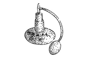 scent perfume automizer sketch hand, an Illustration by pikepicture