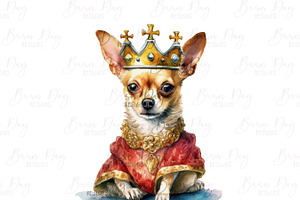 Watercolor Chihuahua Clipart Bundle