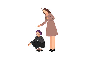 Regret about quarrel between close, a Person Illustration by Stock-Smart-Start