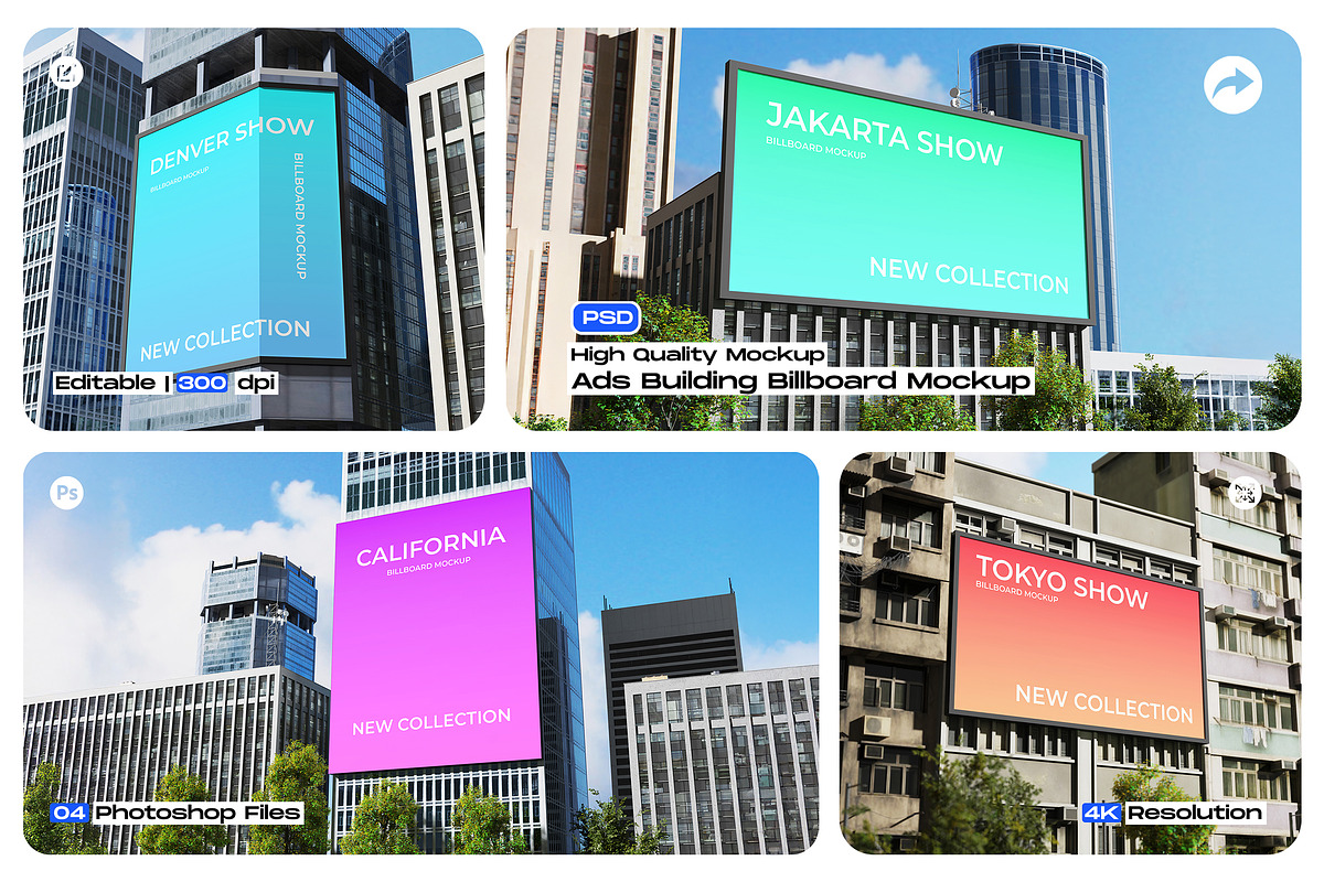 Urban Building Billboard Mockup, an Advertising Mockup by My Code Std (Photo 1 of 6)