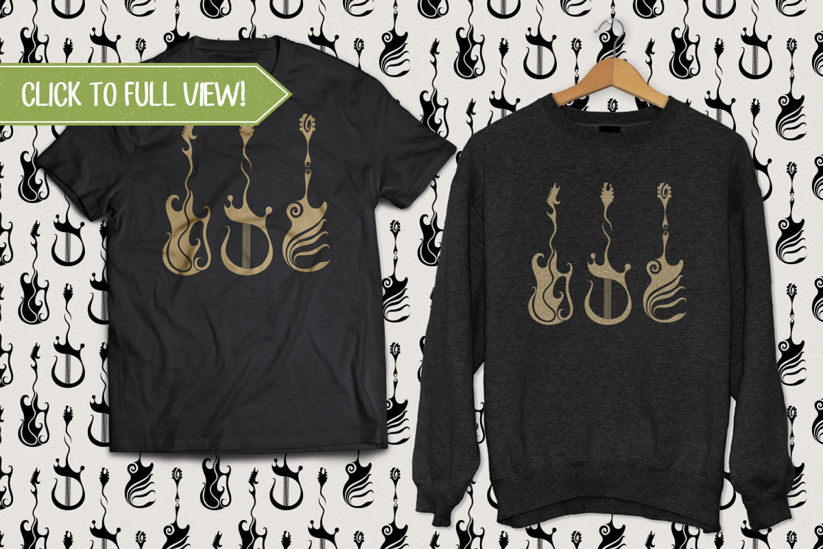 Tribal Guitars Pack + Free Bonus, an Illustration by Nuno Dias (Photo 2 of 3)