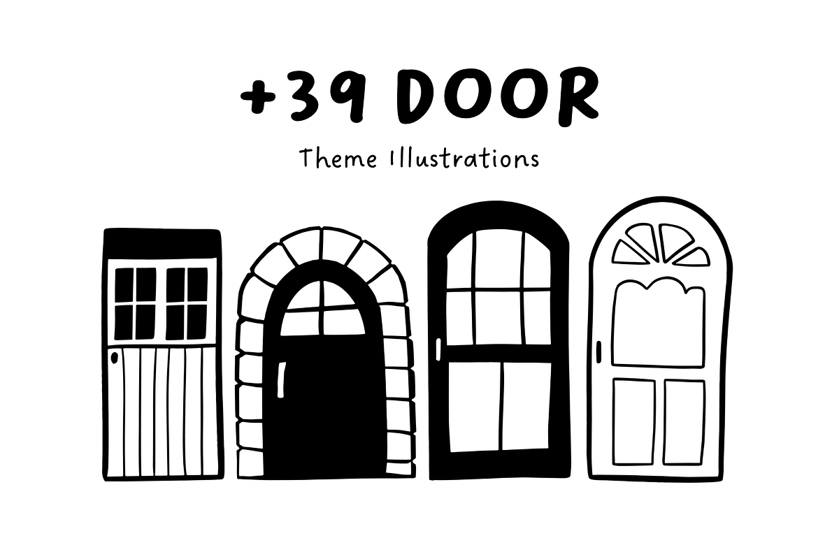 39+ Hand-Drawn Door Illustrations, an Object Illustration by The Journey Atelier (Photo 1 of 6)