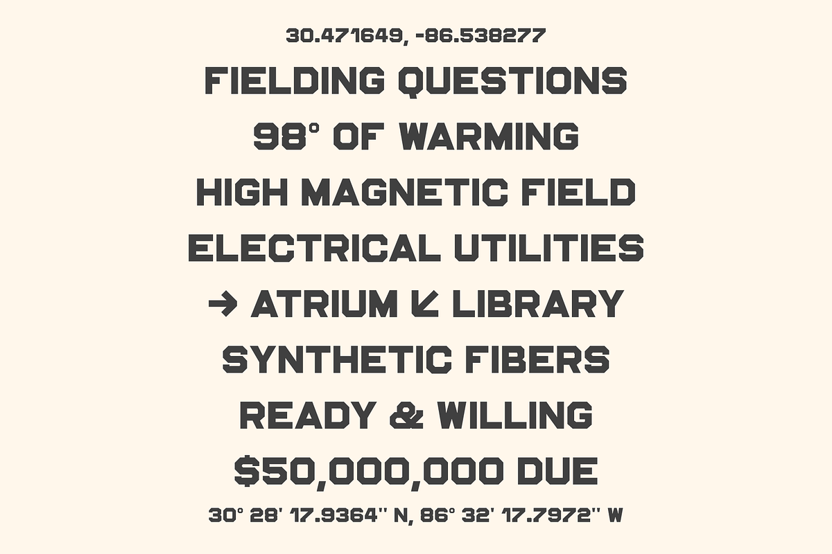 Feldspar Wide - Caps Display Font, a Sans Serif Font by Jacob Waites (Photo 6 of 6)