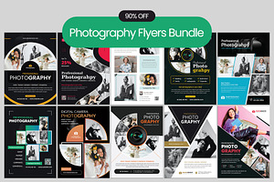 Photography Flyer Template Bundle, a Flyer Template by Pixelpick