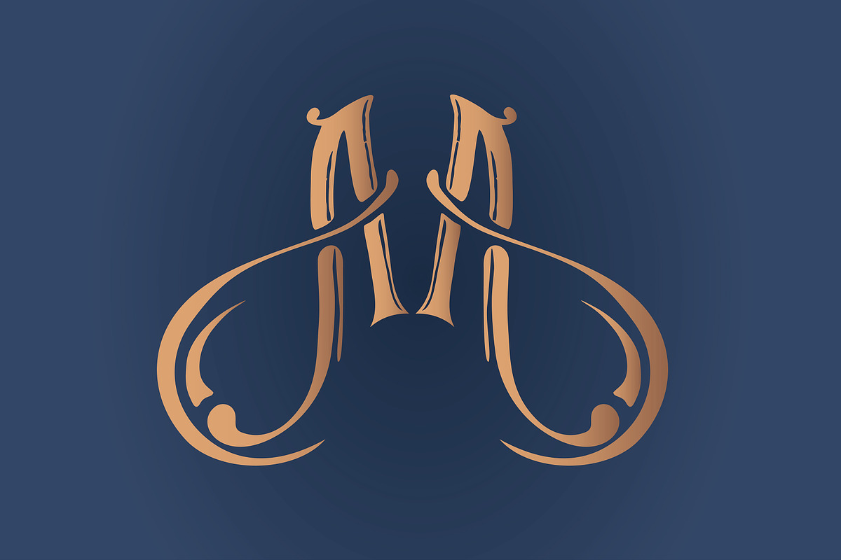Elegant AM logo ornament, a Branding & Logo Template by Alexandra De Angelis (Photo 4 of 4)