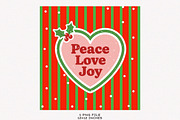 Christmas Wall Art Peace Love Joy, an Illustration by SinaCreation (Thumbnail 7 of 7)