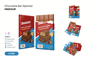 Chocolate Bar Opened Mockup Set, a Packaging Mockup by DSNA Mockup (Thumbnail 1 of 5)