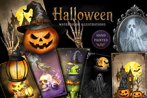 Halloween Watercolor Collection