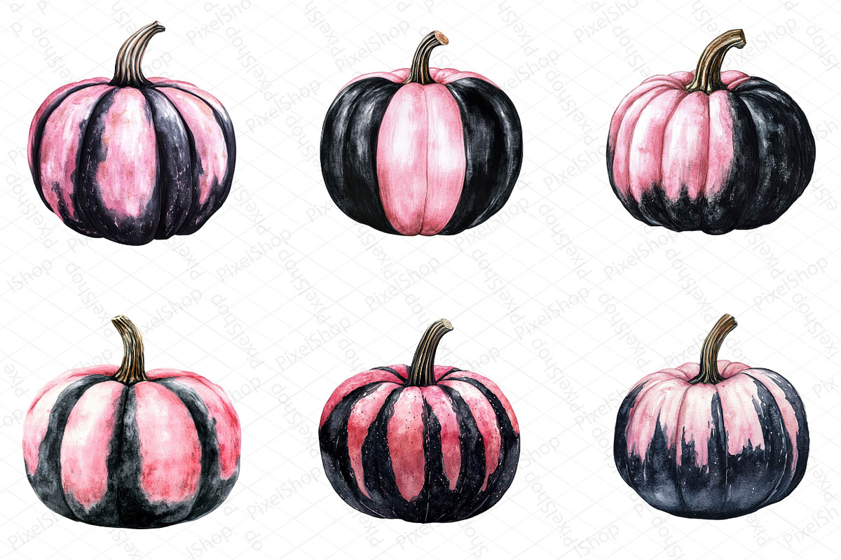 Creepy Black and Pink Fall Pumpkin, an Illustration by DreamPrint404 (Photo 2 of 6)