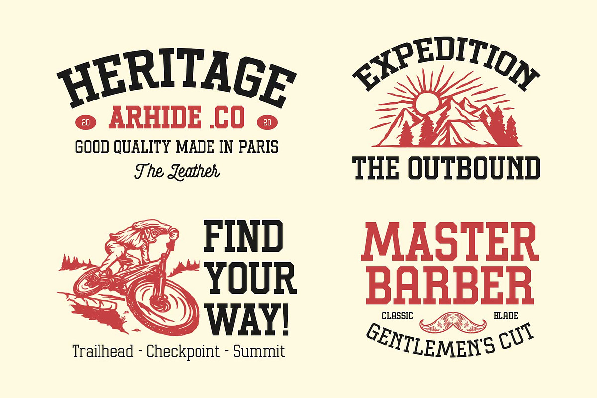 Gumbolt - Vintage Athletic Style, a Slab Serif Font by Arterfak Project (Photo 6 of 13)