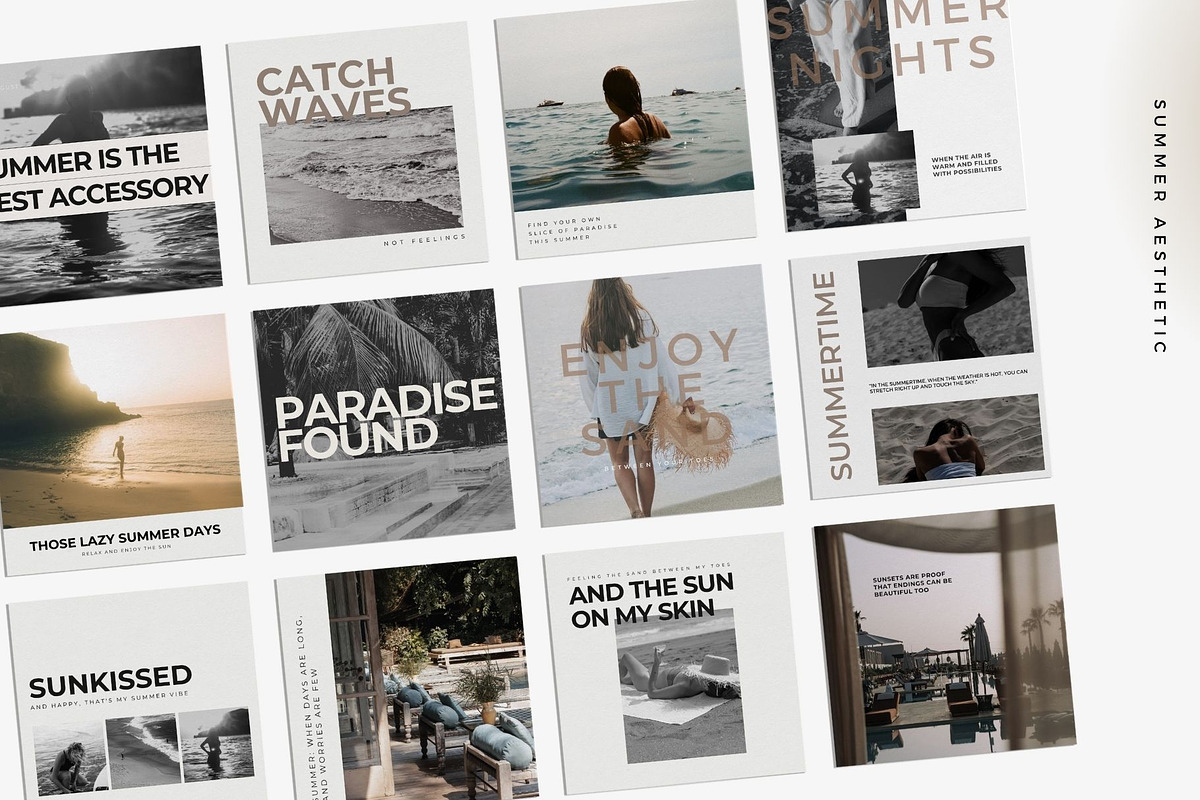 Summer Quote Instagram Templates Canva